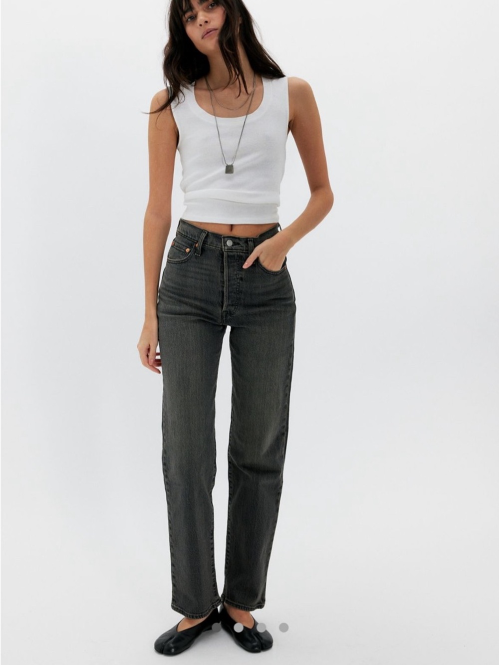 Levi’s Ribcage Straight Leg black jeans